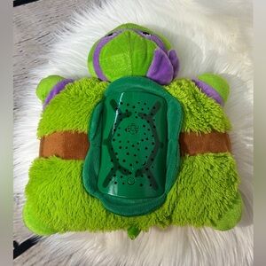 Plush Turtle Night Light with Green and Purple Design